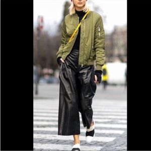 NWT Polo Ralph Lauren Lambs Leather Pants in Black